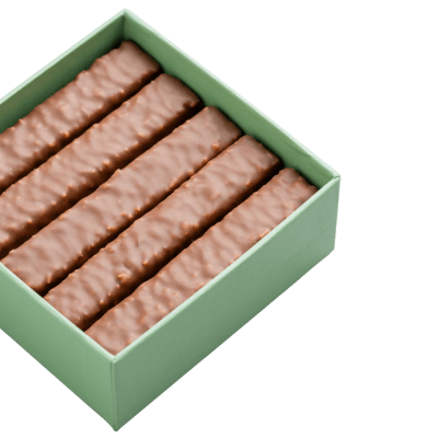 Hazelnut Praline Branches - Milk / 175g - Organic