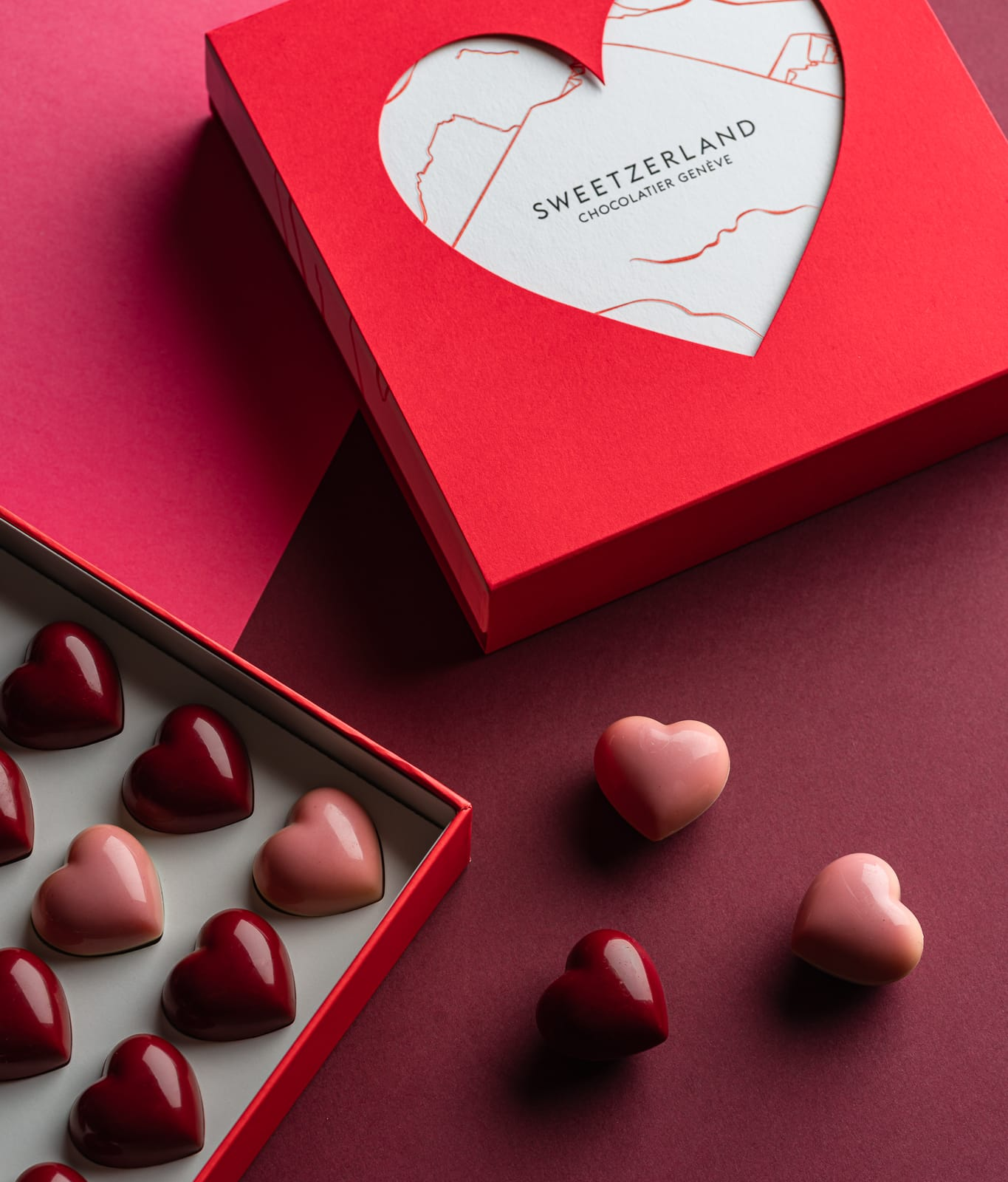 علبة أكمام القلوب الحلوة