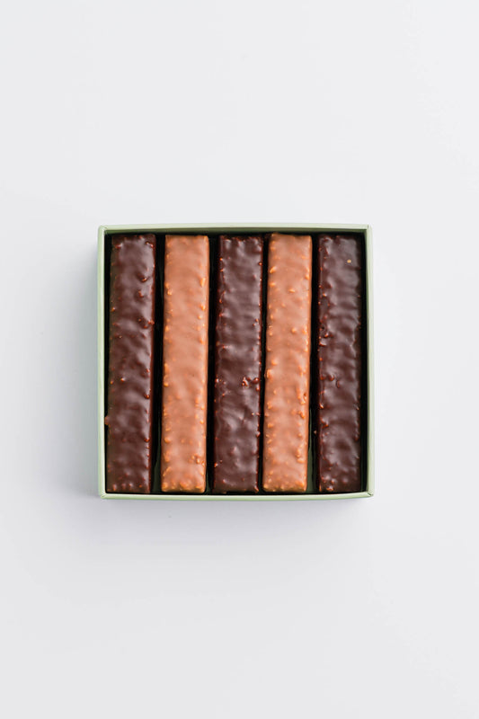 Hazelnut Praline Branches - Dark & Milk / 175g